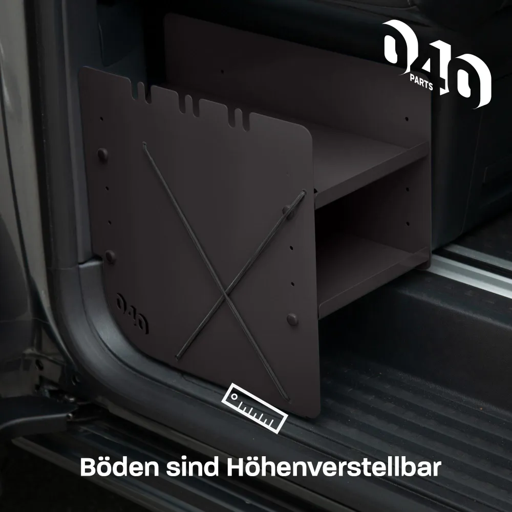 040 Parts Botník ČERNÝ STRANU SPOLUJEDCE Příslušenství vhodné pro VW T7 California Multivan Organizér na boty Pytlík na boty