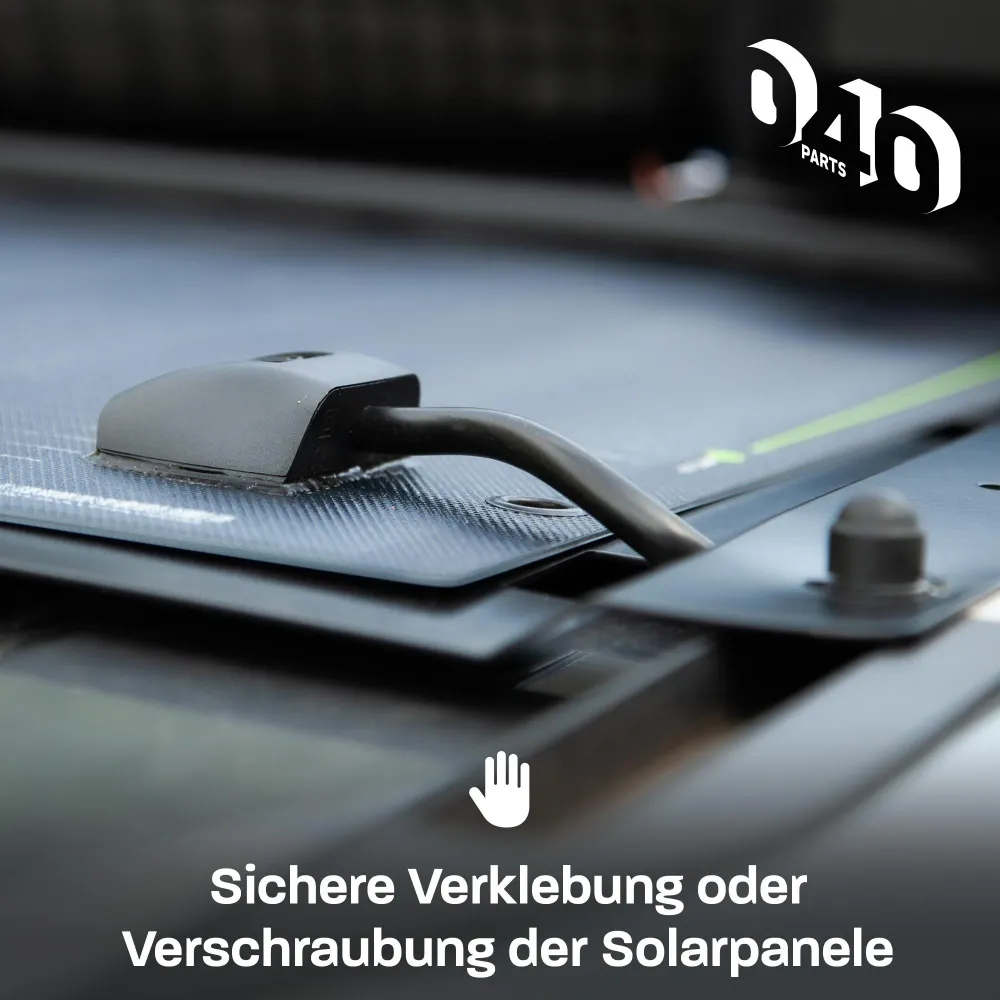 040 parts Držák solárních panelů Černý Montážní deska z hliníku pro VW T5/T6/T6.1 California Semiflex Solární panel