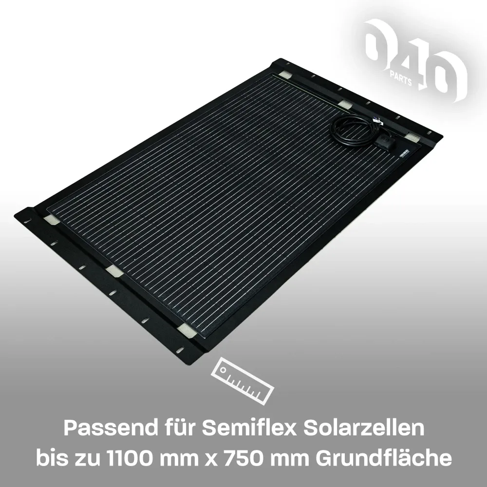 040 parts Držák solárních panelů Černý Montážní deska z hliníku pro VW T5/T6/T6.1 California Semiflex Solární panel