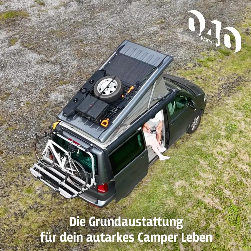 040 parts Držák solárních panelů Černý Montážní deska z hliníku pro VW T5/T6/T6.1 California Semiflex Solární panel