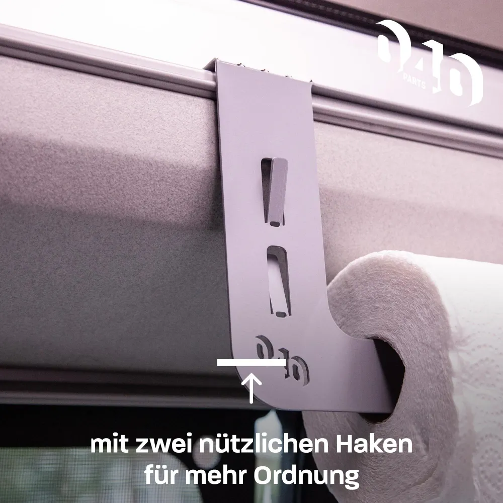040 Parts Praktický držák na kuchyňské role pro VW T5 T6 T6.1 California - Univerzální upevňovací řešení