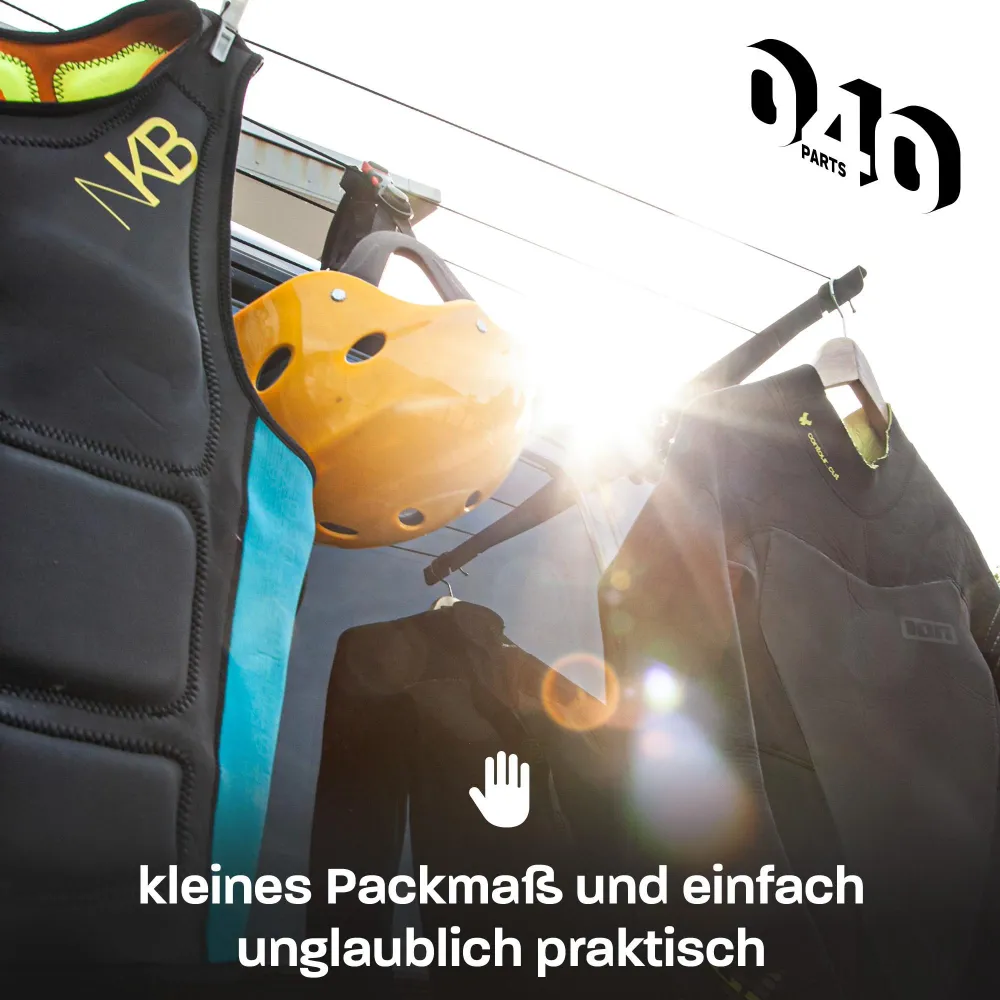 040 parts Prádelna pro VW T5, T6, T6.1 Opel Crosscamp Suš své prádlo přímo u karavanu!