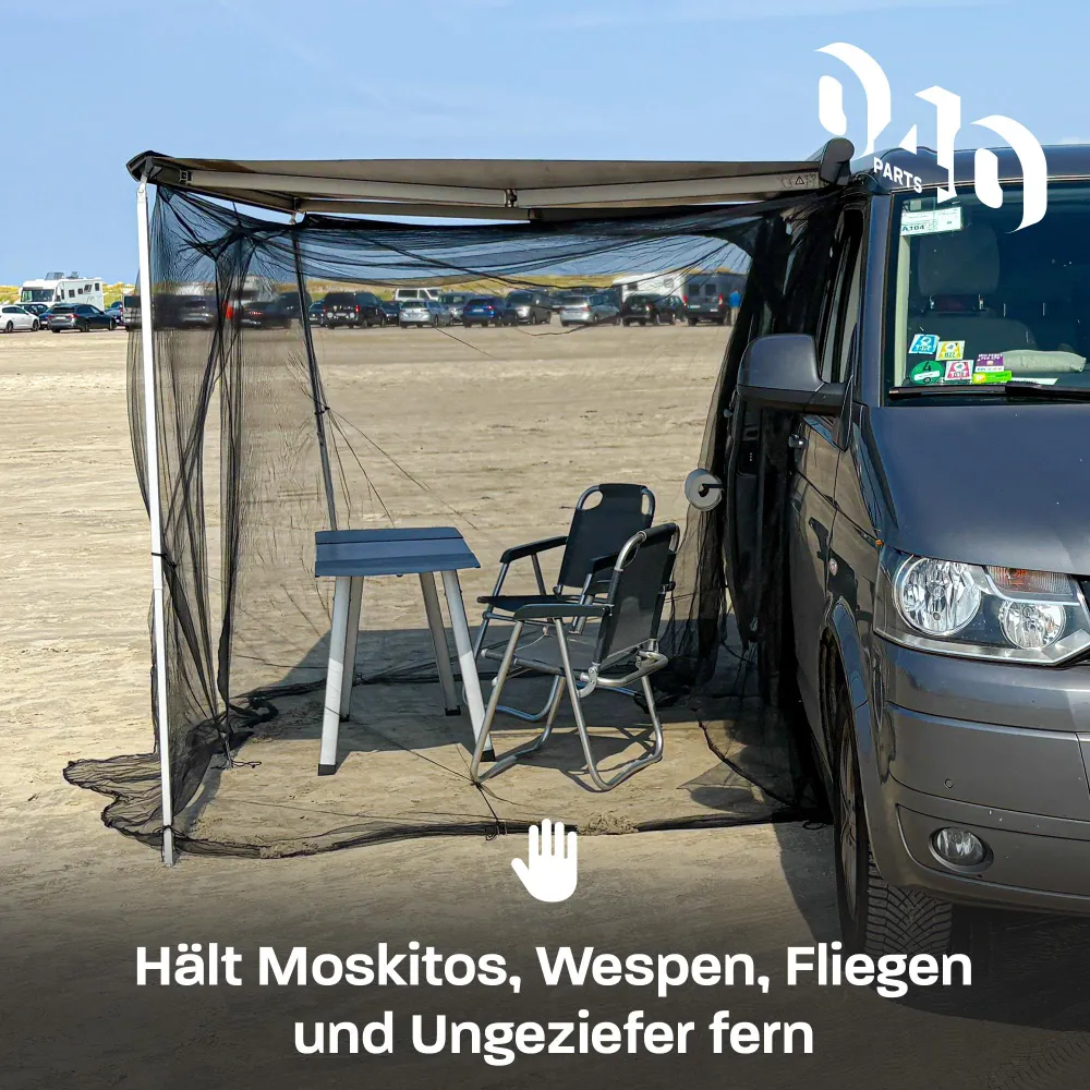 040 parts Síť proti komárům pro markýzy u obytných vozů, karavanů, vanů obytných mobilů pro VW T5 T6 T6.1 California s mar...