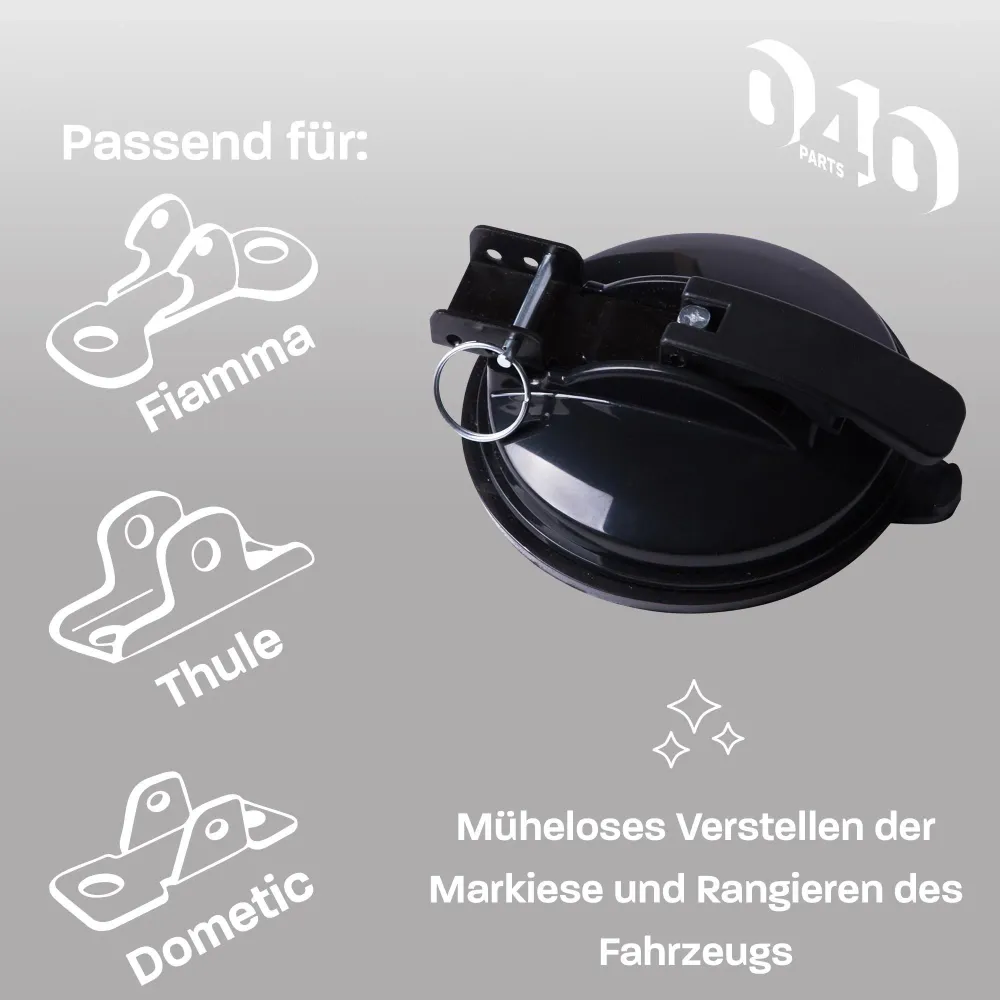 040Parts Držák markýzy se přísavkou pro Thule Fiamma Dometic markýzy kompatibilní s VW T7 T6.1 T6 T5 - Sada 2 ks