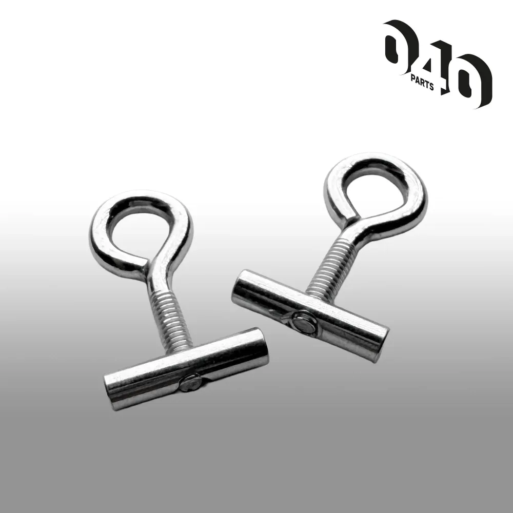 040parts Kederstopper Set 6mm s očkem 20mm šířka M4 závit Kederstone pro markýzy obytný vůz karavan dodávka