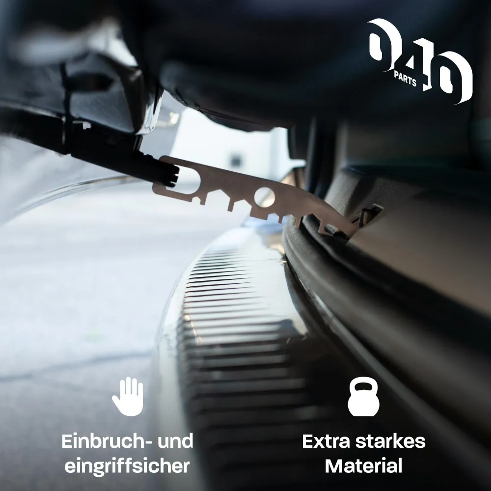 040Parts Multitool extra dlouhý stojan na zadní klap 20 cm pro VW T7 T6 T5 T4 California Multivan Bulli Ocean Beach Golf C...