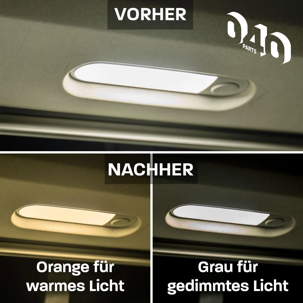 040Parts Sada barevných filtrů pro LED interiérové osvětlení kompatibilní s VW T6 / T5 / T6.1 vyměnitelné filtry pro VW sv...
