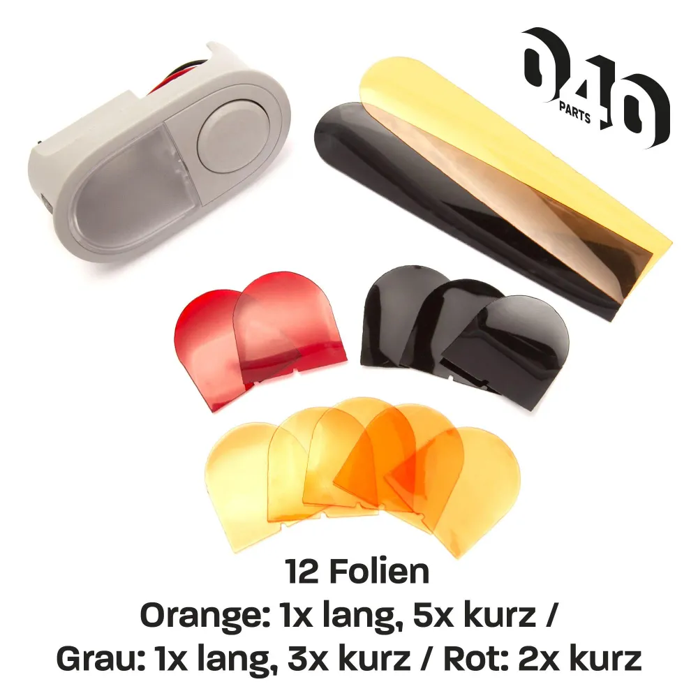 040Parts Sada barevných filtrů pro LED interiérové osvětlení kompatibilní s VW T6 / T5 / T6.1 vyměnitelné filtry pro VW sv...