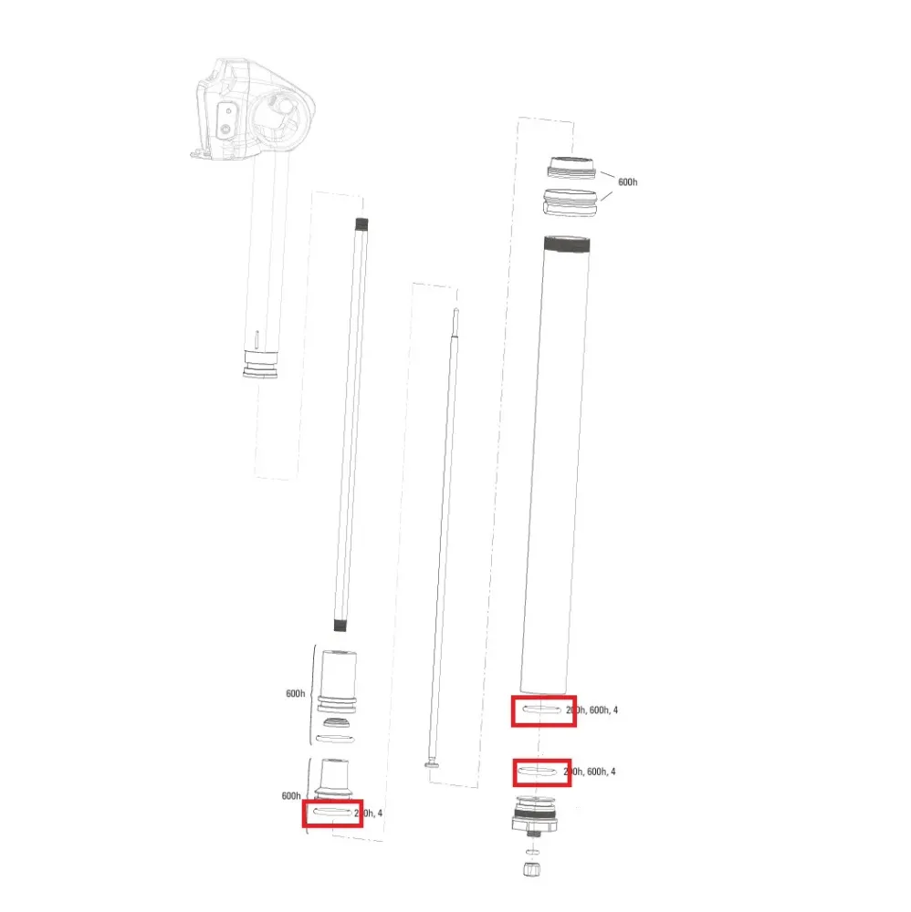 200 hodin/rok sada pro údržbu ROCKSHOX REVERB XPLR AXS 27,2 mm A1