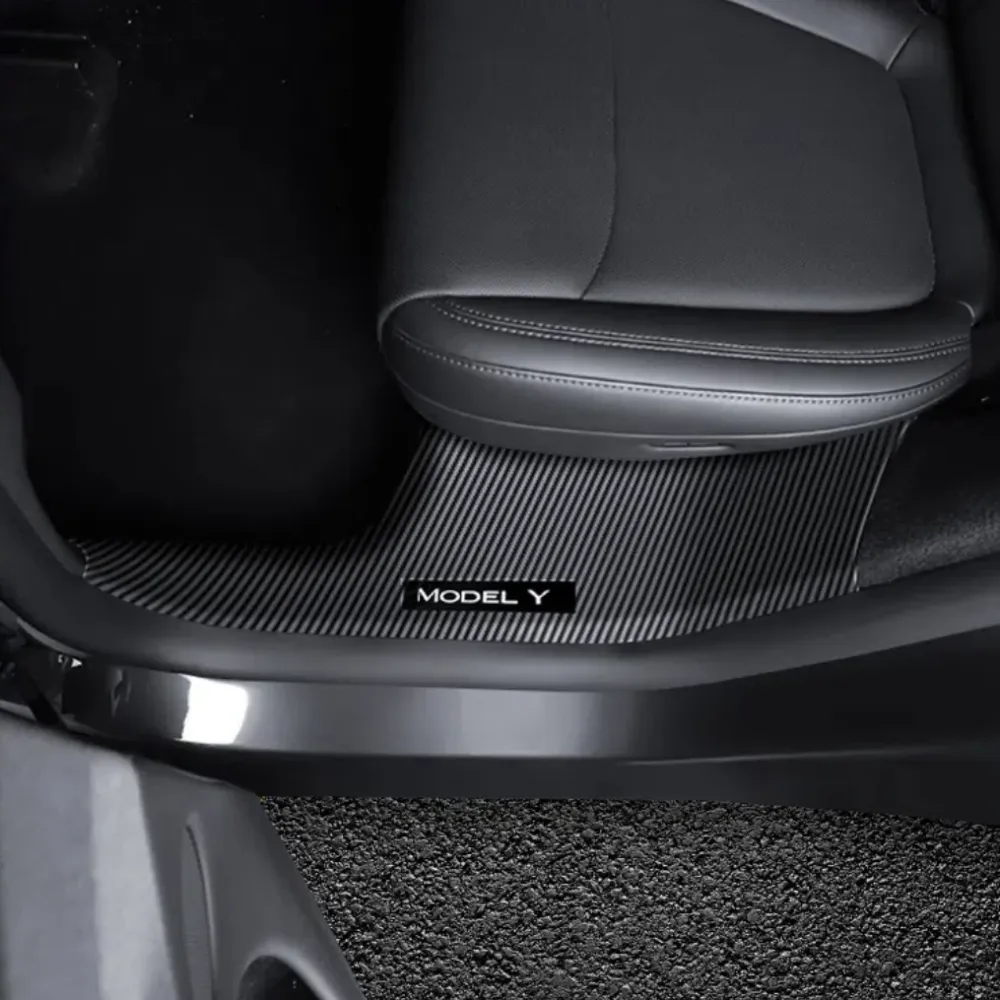 ABS Cuply Coverage Door Pain Pain Presitors Úplná ochrana pro 2025+ Model Y Juniper (textura z uhlíkových vláken)