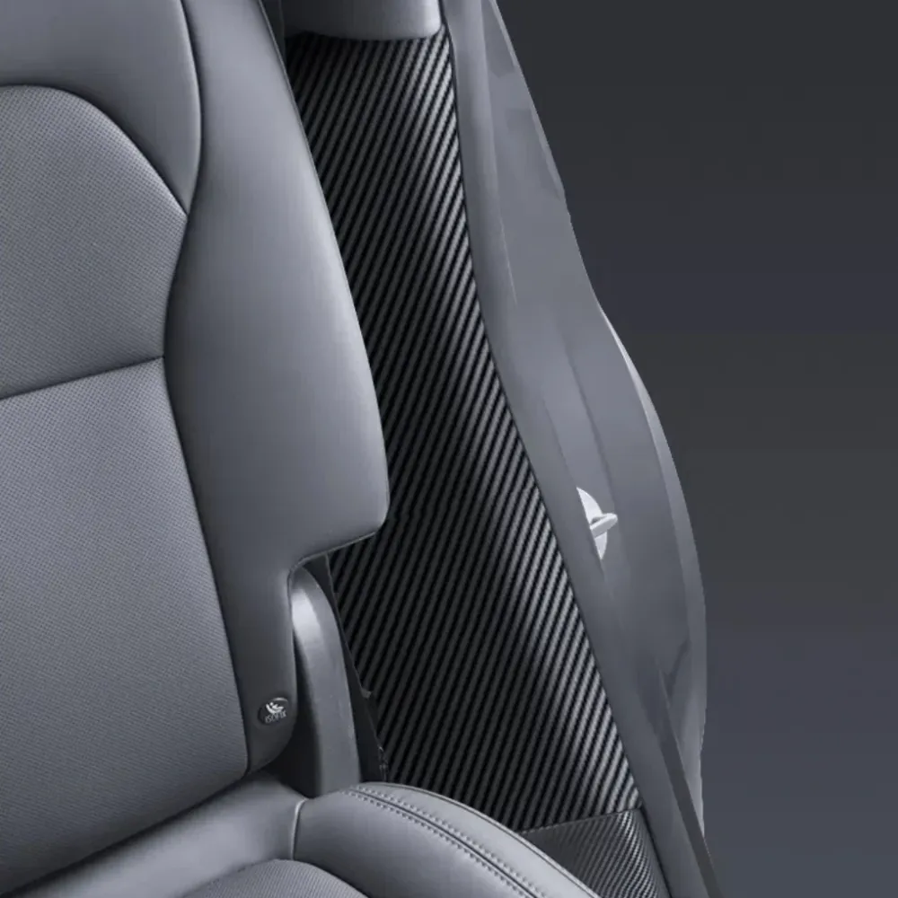 ABS Cuply Coverage Door Pain Pain Presitors Úplná ochrana pro 2025+ Model Y Juniper (textura z uhlíkových vláken)