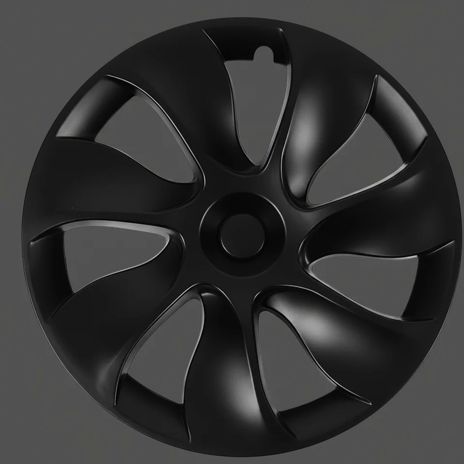 ABS Matte Black Car Hub Caps, symetrický design pro Tesla pro model Y 19-palcové kola, pro model y upgrade | Moderní autom...