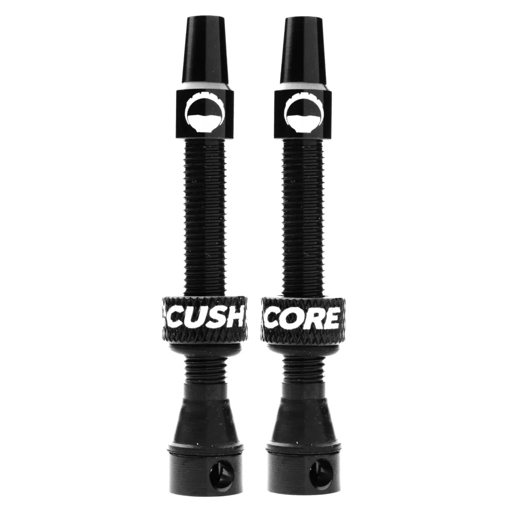 Pár bezdušových ventilků CUSHCORE 44 mm černé barvy