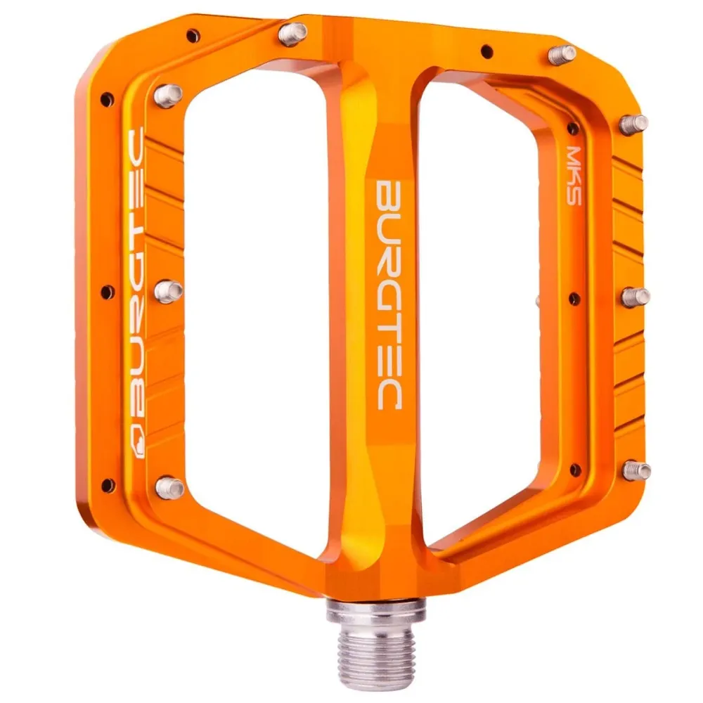 BURGTEC PENTHOUSE FLAT MK5 Ploché pedály s ocelovou osou Orange