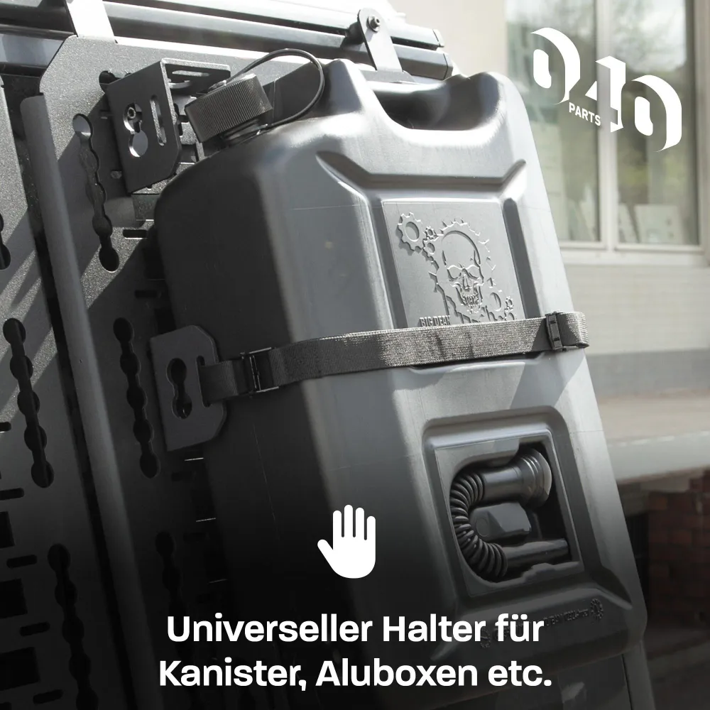 B-Ware: 040 Parts 2er Set Aluminium Kofferhalterung (Mittelstück) pro Molleboard - Univerzálně použitelné, práškově lakova...