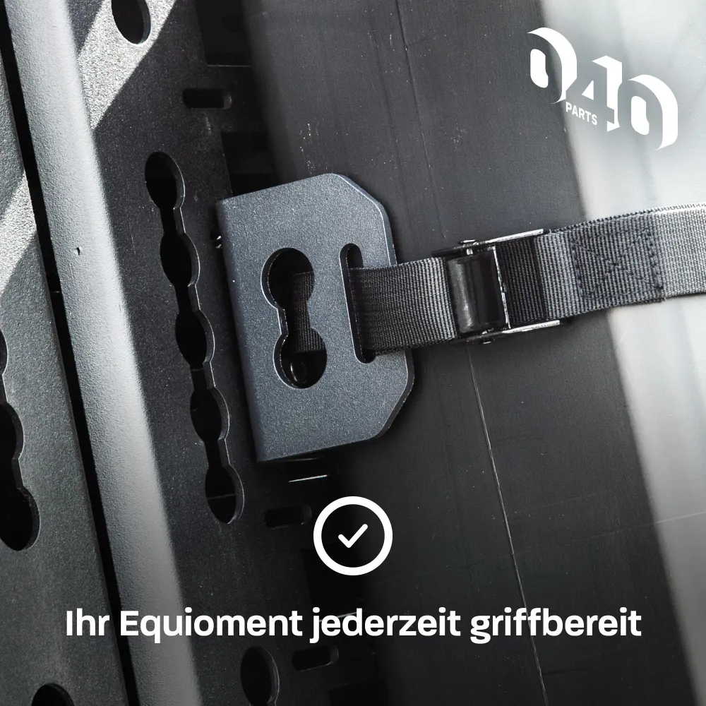 B-Ware: 040 Parts 2er Set Aluminium Kofferhalterung (Mittelstück) pro Molleboard - Univerzálně použitelné, práškově lakova...
