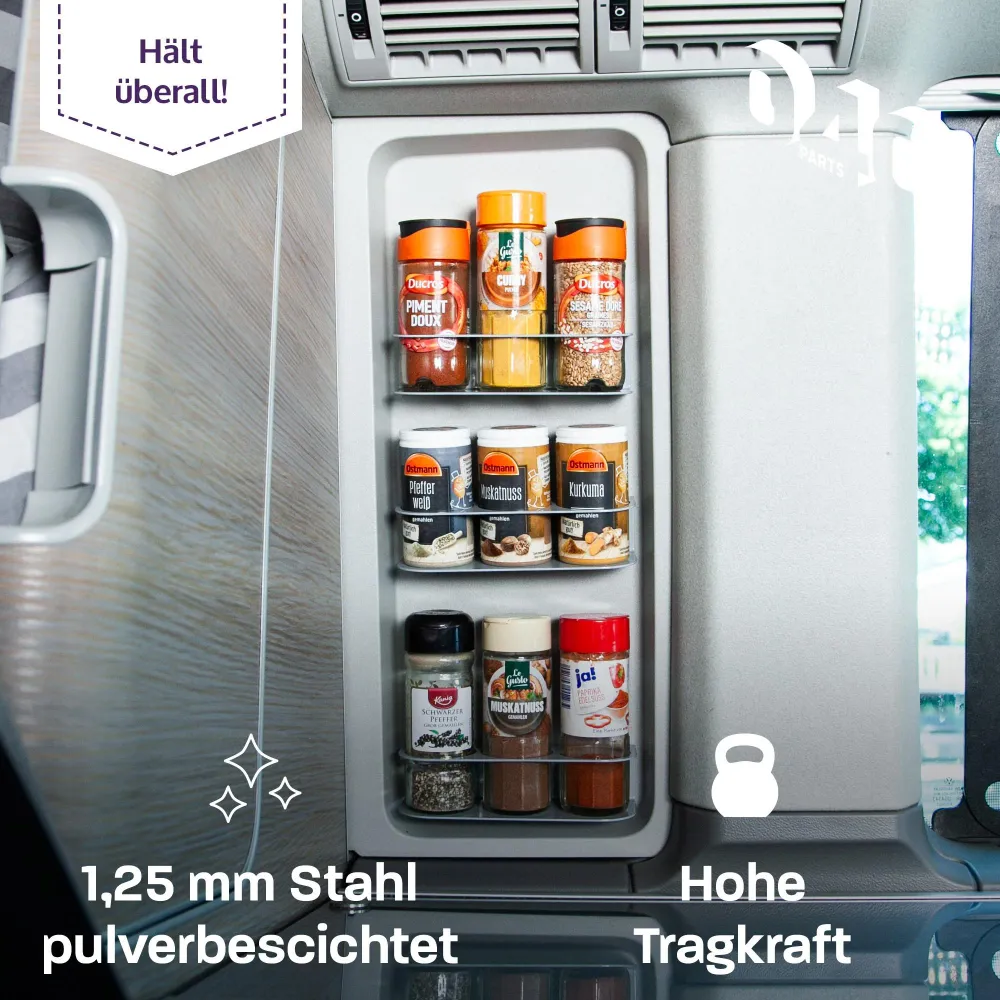 B-Ware: 040 parts Koření polička pro T7 T5 T6 T6.1 California Ocean Coast Comfortline nebo Camper Van Karavan nebo Kuchyň