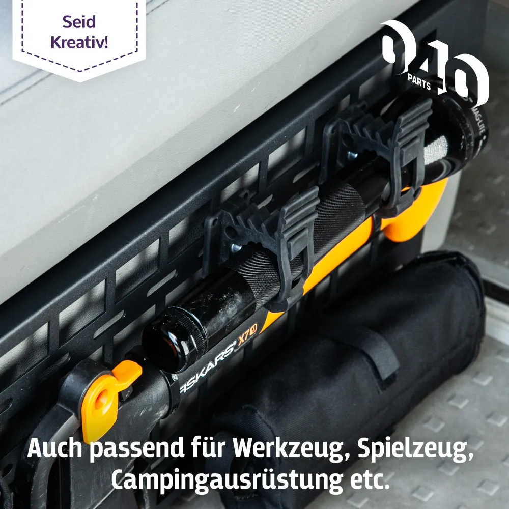 B-Ware: 040 parts Molle Board pro 2místnou lavici Šuplík tvůj pomocník na pořádek Držák vybavení tool board pro VW T5, T6...