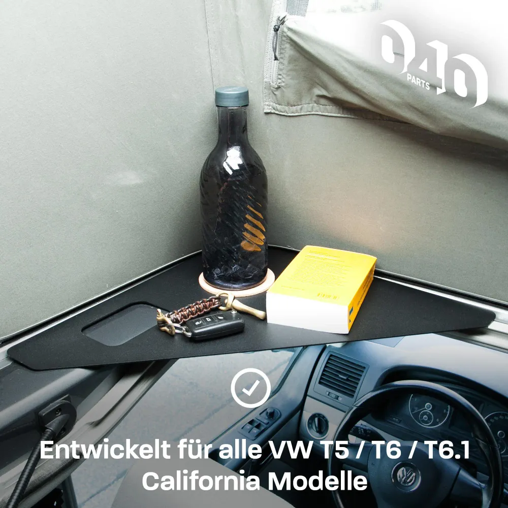 B-Ware: 040 parts Policová plocha černá pro střešní stan tvého VW T5 T6 T6.1 T7 California - Regálový věšák Přihrádka Více...
