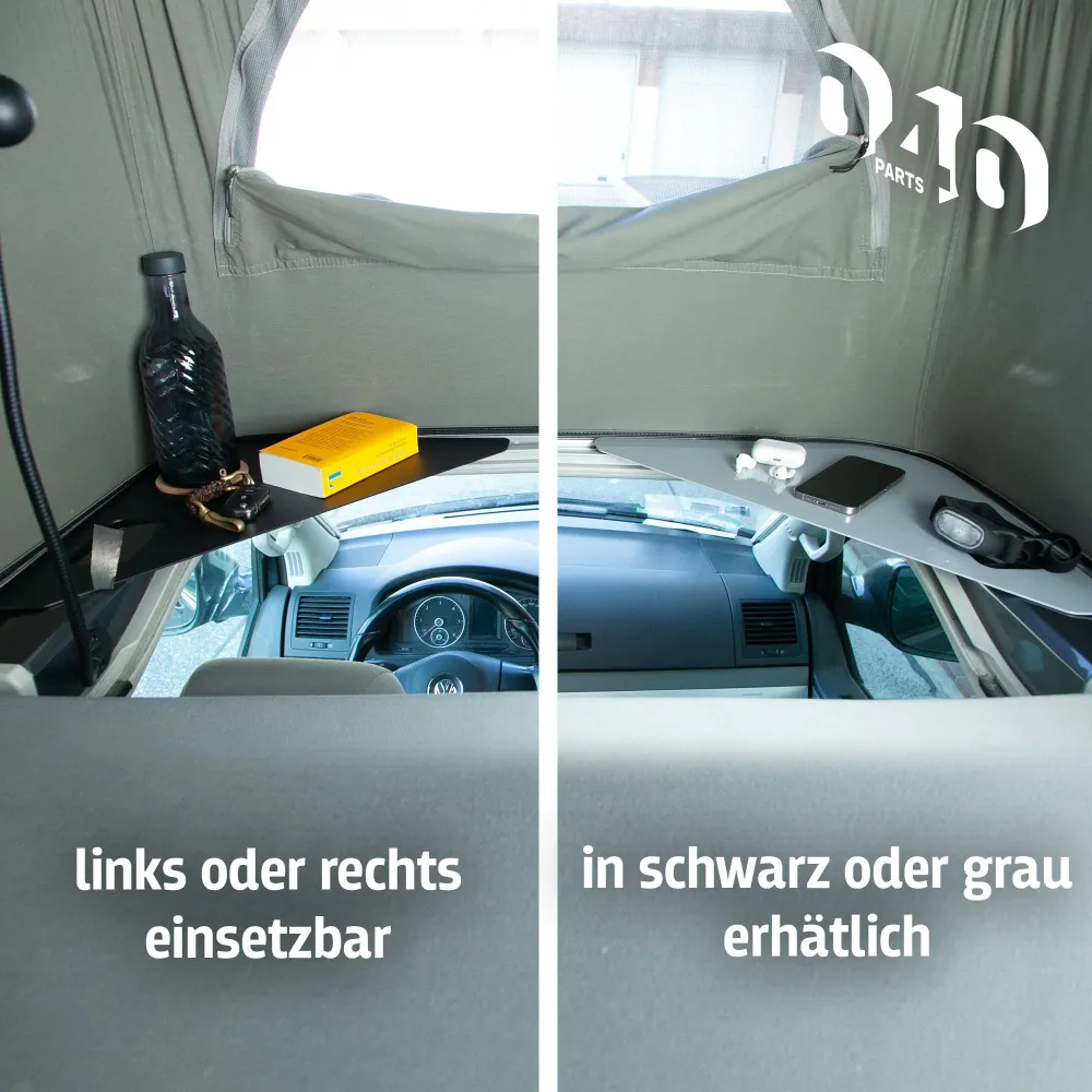 B-Ware: 040 parts Policová plocha černá pro střešní stan tvého VW T5 T6 T6.1 T7 California - Regálový věšák Přihrádka Více...