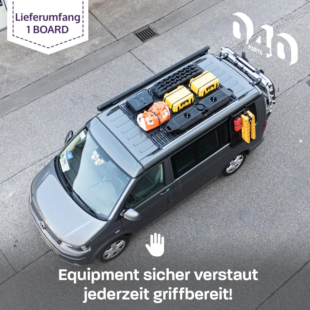B-Ware: 040 Parts ultra plochý střešní nosič pro VW T5 T6 T6.1 California aby se tvůj Van vešel do podzemních garáží Střeš...