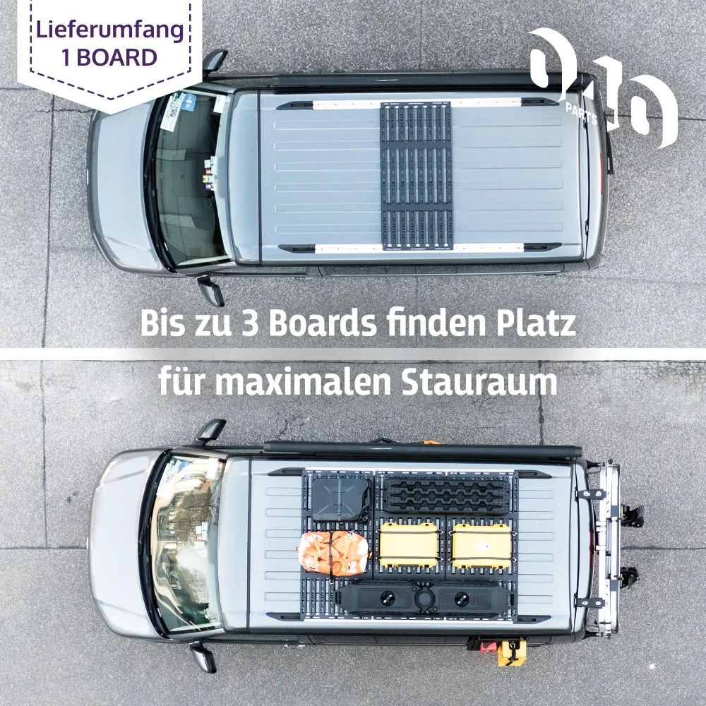 B-Ware: 040 Parts ultra plochý střešní nosič pro VW T5 T6 T6.1 California aby se tvůj Van vešel do podzemních garáží Střeš...