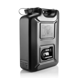 B-Ware: 040parts Benzinkanister 20L Schwarz im Totenkopf Design Kraftstoffkanister für Benzin Diesel und AdBlue Made Germany