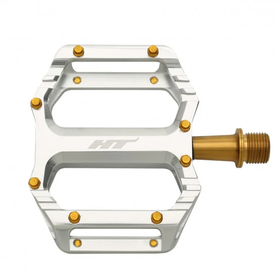 HT COMPONENTS AR09T Titanium Silver Ploché pedály