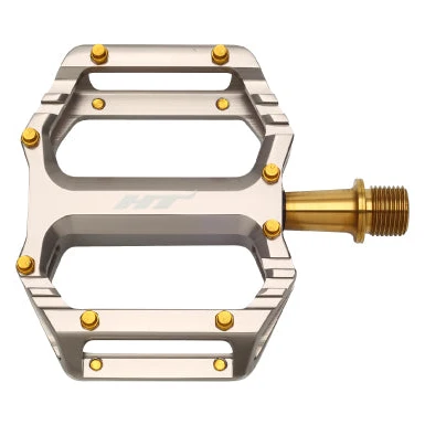 HT COMPONENTS AR09T Titanové ploché pedály šedé