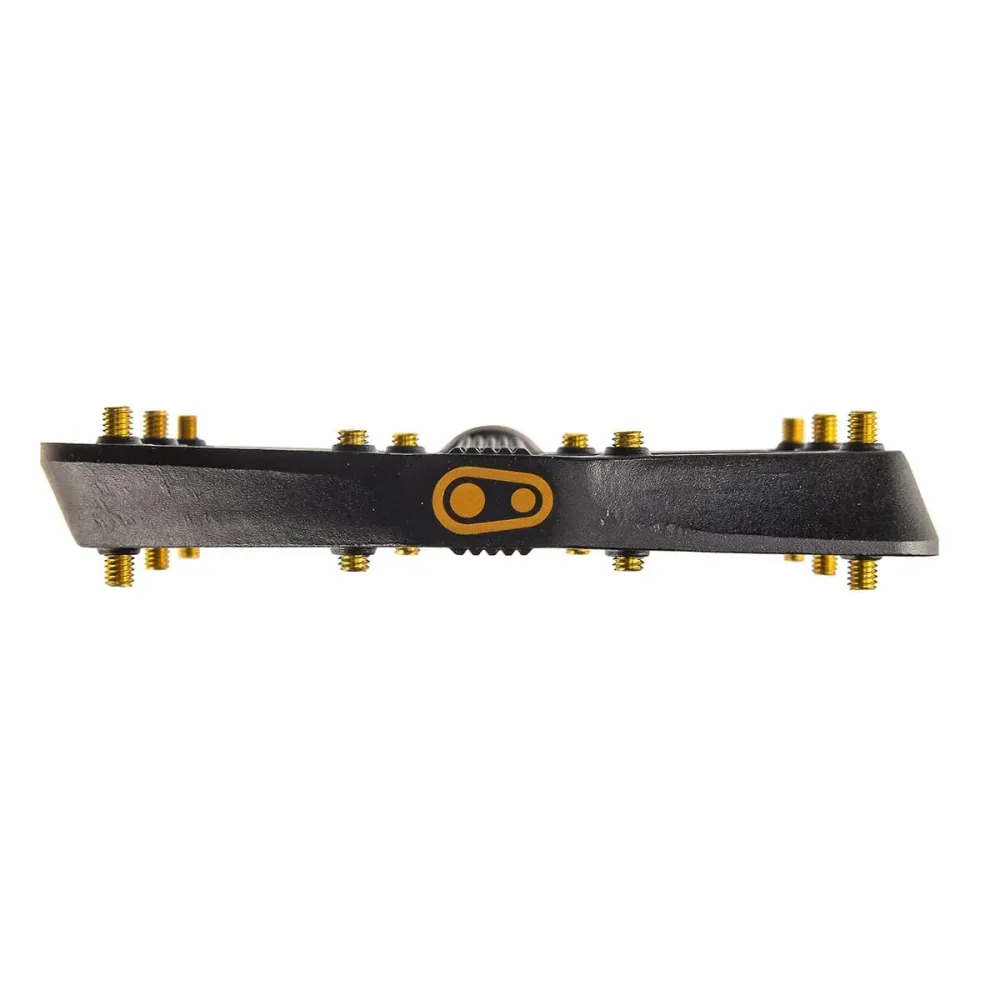 CRANKBROTHERS STAMP 11 široké ploché pedály černá/zlatá