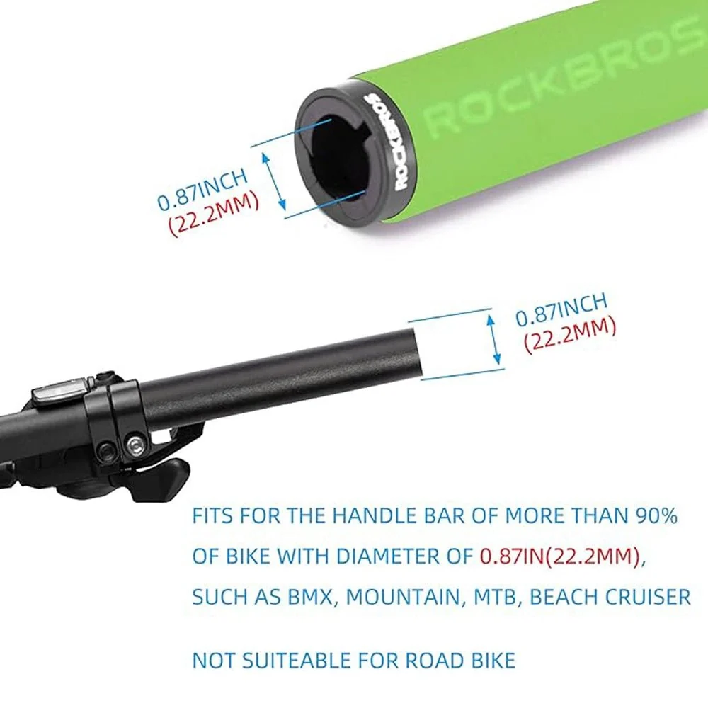 Pár cyklistických rukojetí z houby - zelená černá