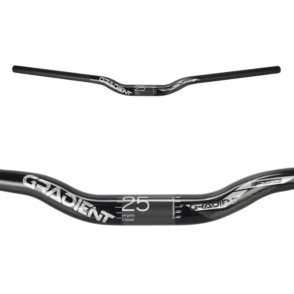 Řídítka FSA GRADIENT Aluminium Rise 25mm 31,8/800mm Black