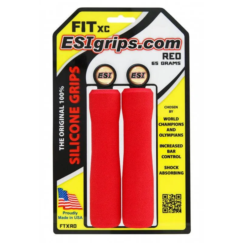 ESI FIT XC gripy (EXTRA CHUNKY/CHUNKY COMBO) 130 mm Červená