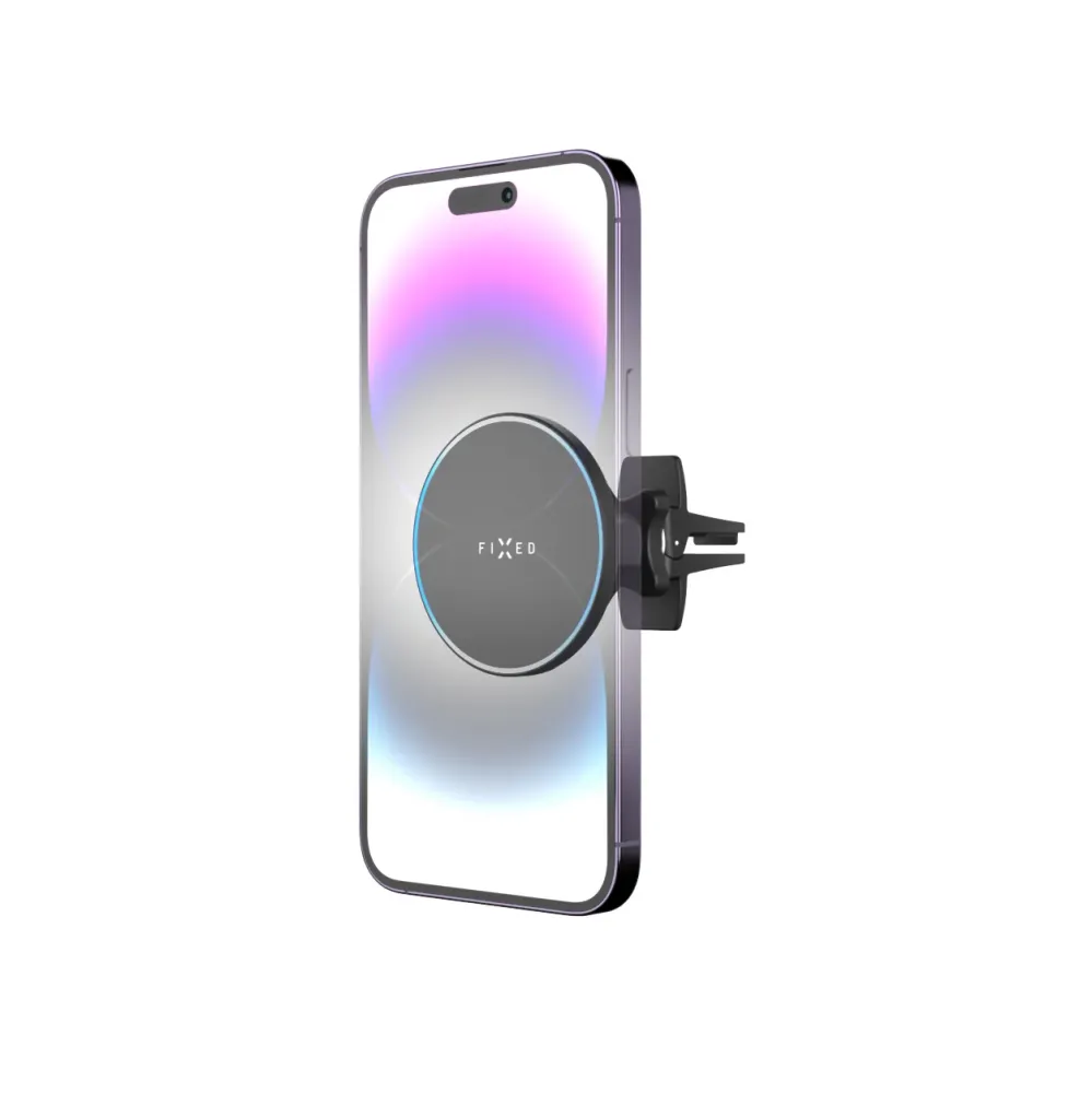 Držák s bezdrátovým nabíjením FIXED MagRound s podporou uchycení MagSafe, 15W, černý FIXED.zone shop
