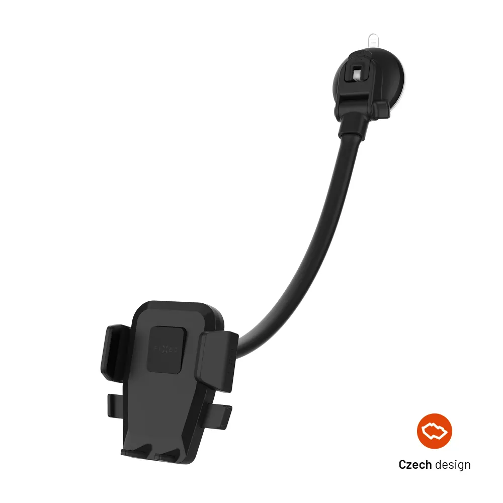 Univerzální držák do auta FIXED Iconiq Flex XL s flexibilní ohebnou nohou na sklo nebo na palubní desku, černý FIXED.zone...