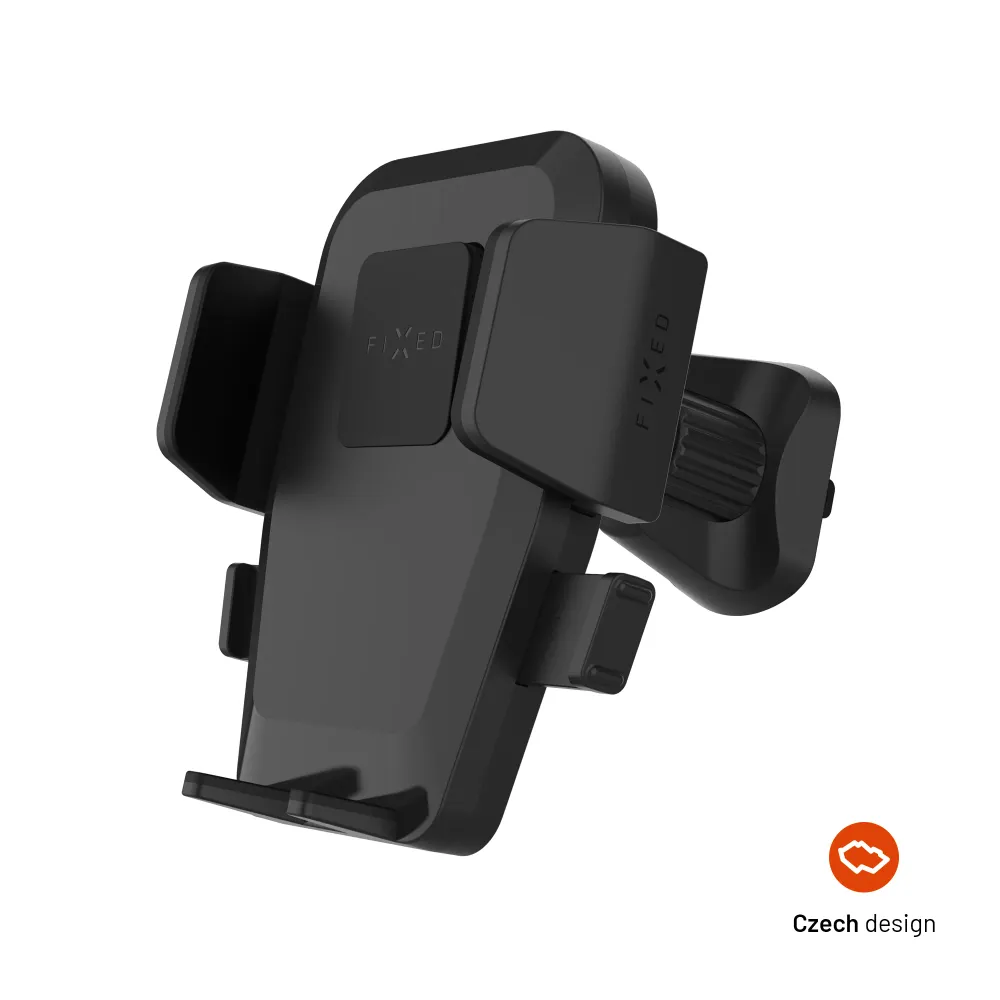 Univerzální držák do auta FIXED Iconiq Lock s úchytem do ventilační mřížky, černý FIXED.zone shop