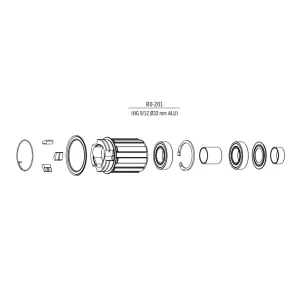 FULCRUM Tělo volnoběžky Typ Shimano 10/11 rychlostí Hliník #R0-201