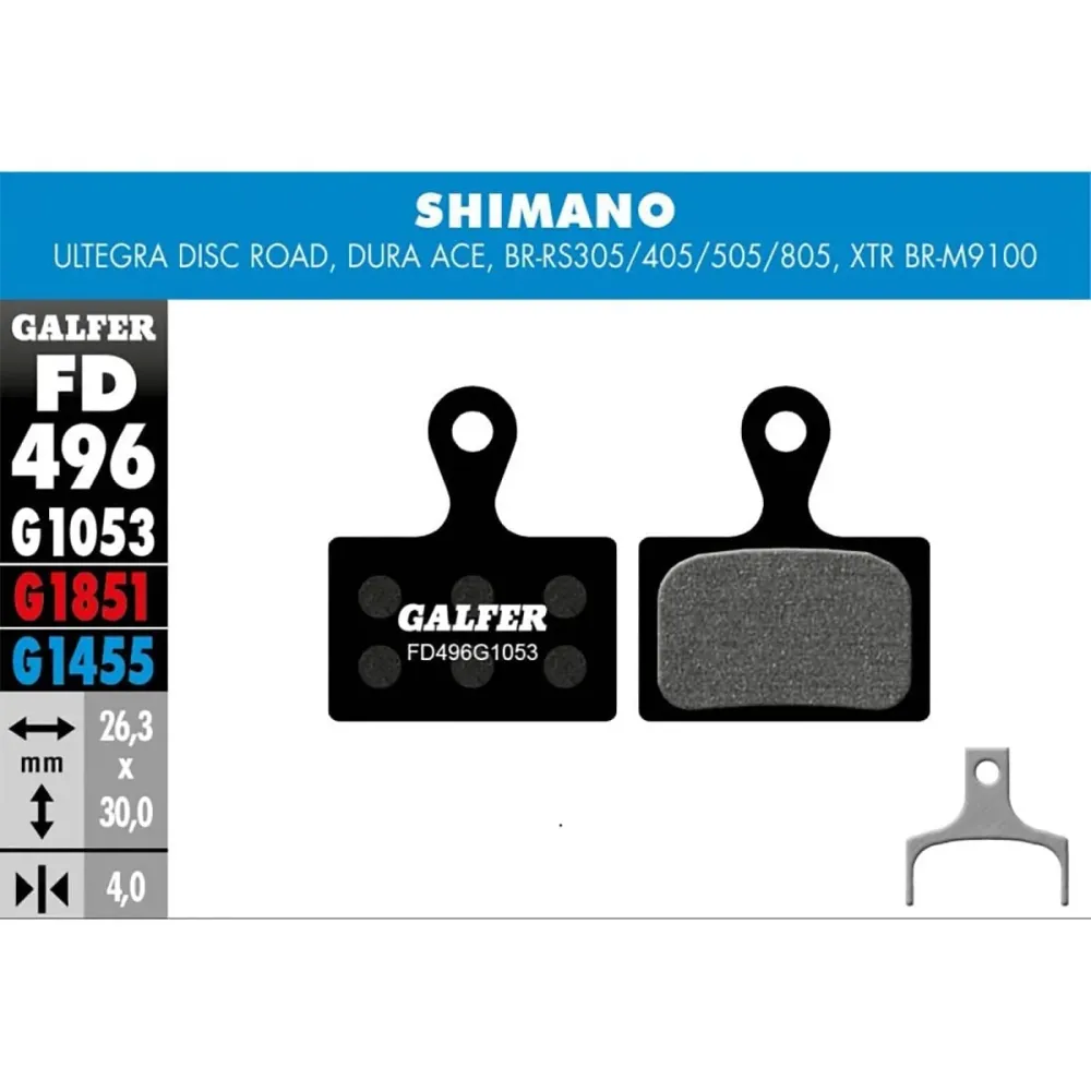 GALFER PERFORMANCE Shimano XTR BR-M9100 / Ultegra / Dura-Ace / RS305-405-505-805 Polokovové brzdové destičky
