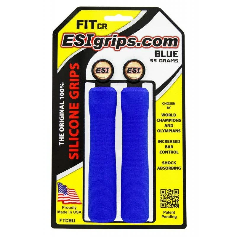Gripy ESI FIT CR (CHUNKY/RACER'S EDGE COMBO) 130 mm modré