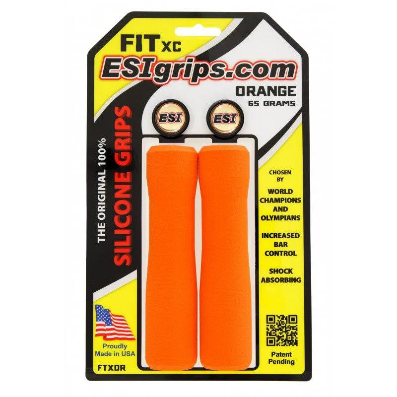 Gripy ESI FIT XC (EXTRA CHUNKY/CHUNKY COMBO) 130 mm oranžové