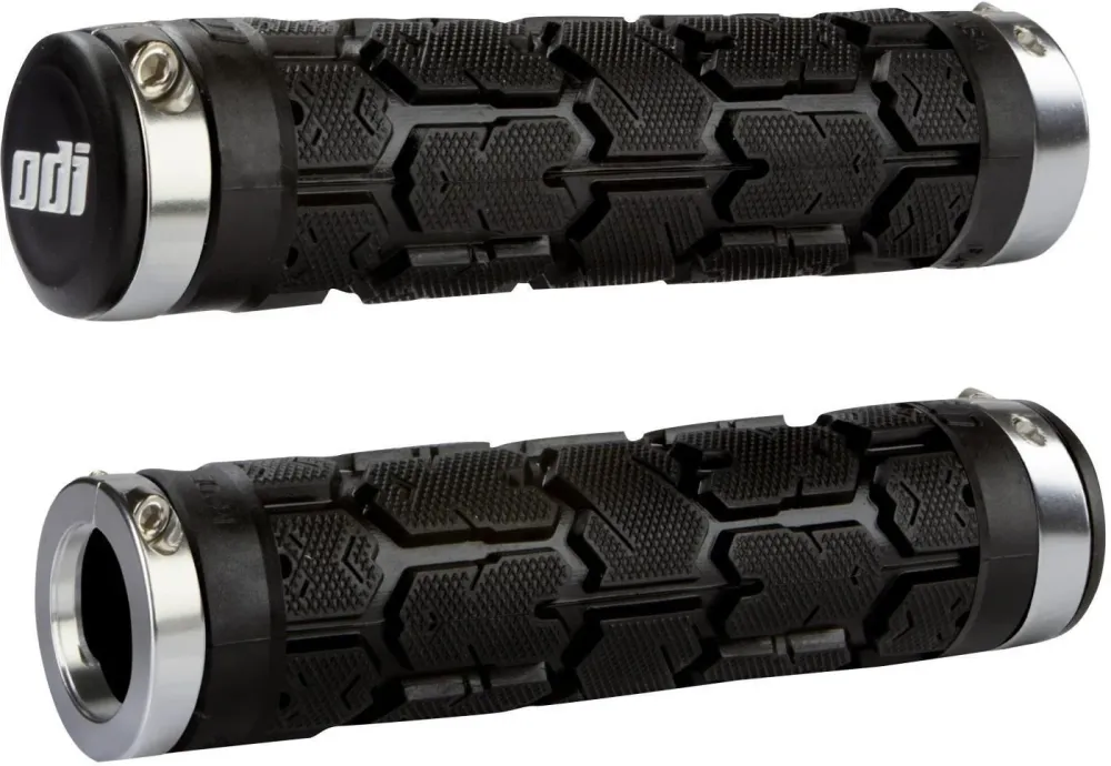 Gripy ODI ROGUE Lock-on 130 mm Black/Chrome