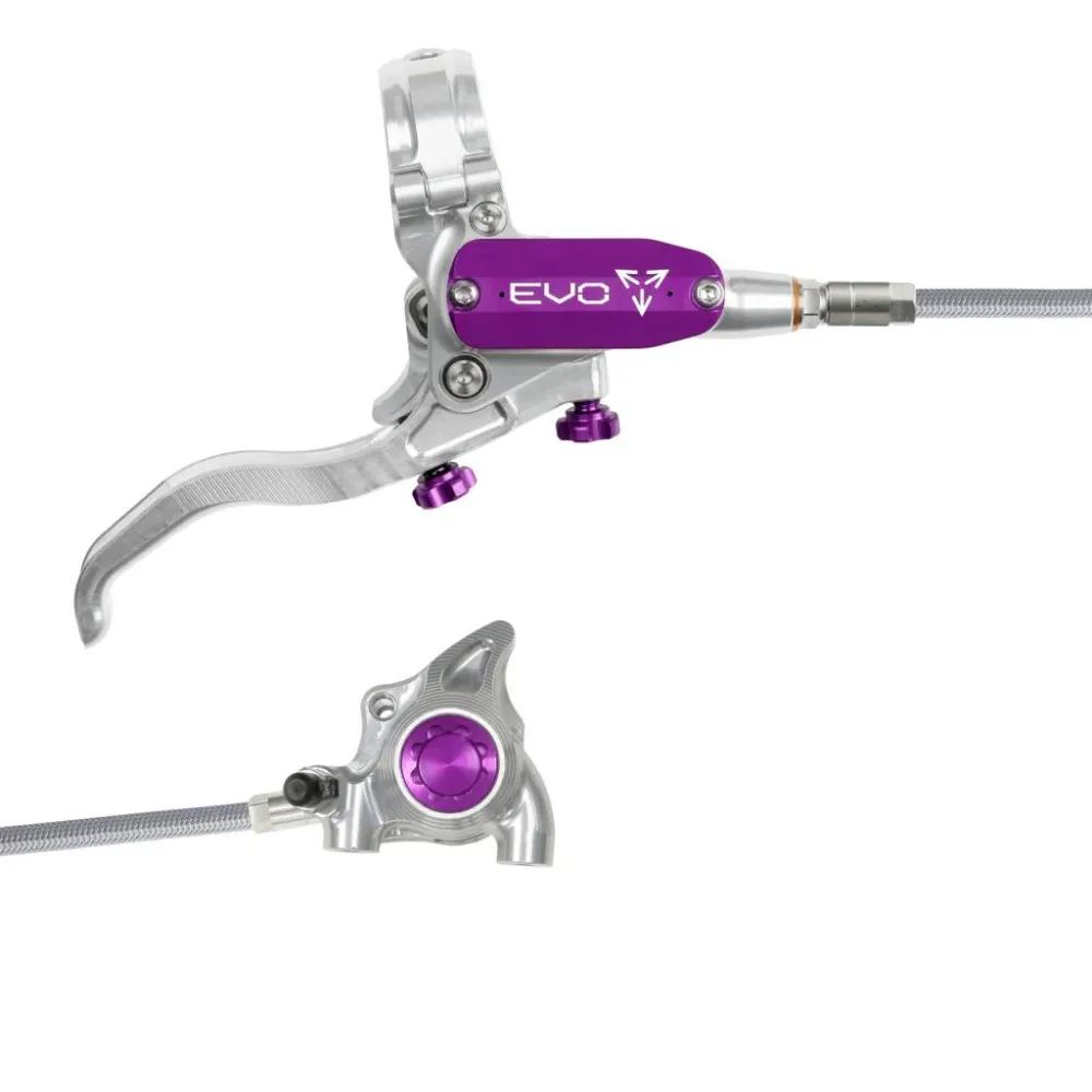 HOPE TECH 4 EVO X2 FM Aviation Zadní brzda stříbrná/fialová
