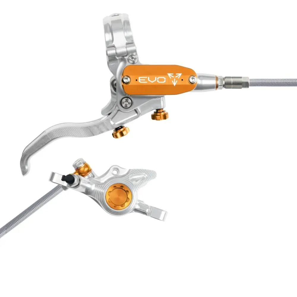 HOPE TECH 4 EVO X2 PM Aviation Zadní brzda stříbrná/oranžová
