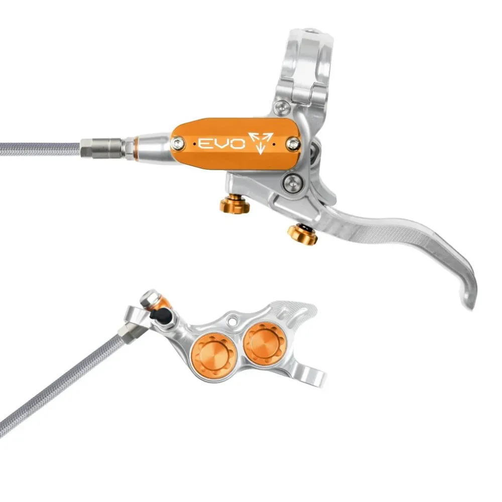 HOPE TECH 4 EVO TR4 Aviation Přední brzda stříbrná/oranžová