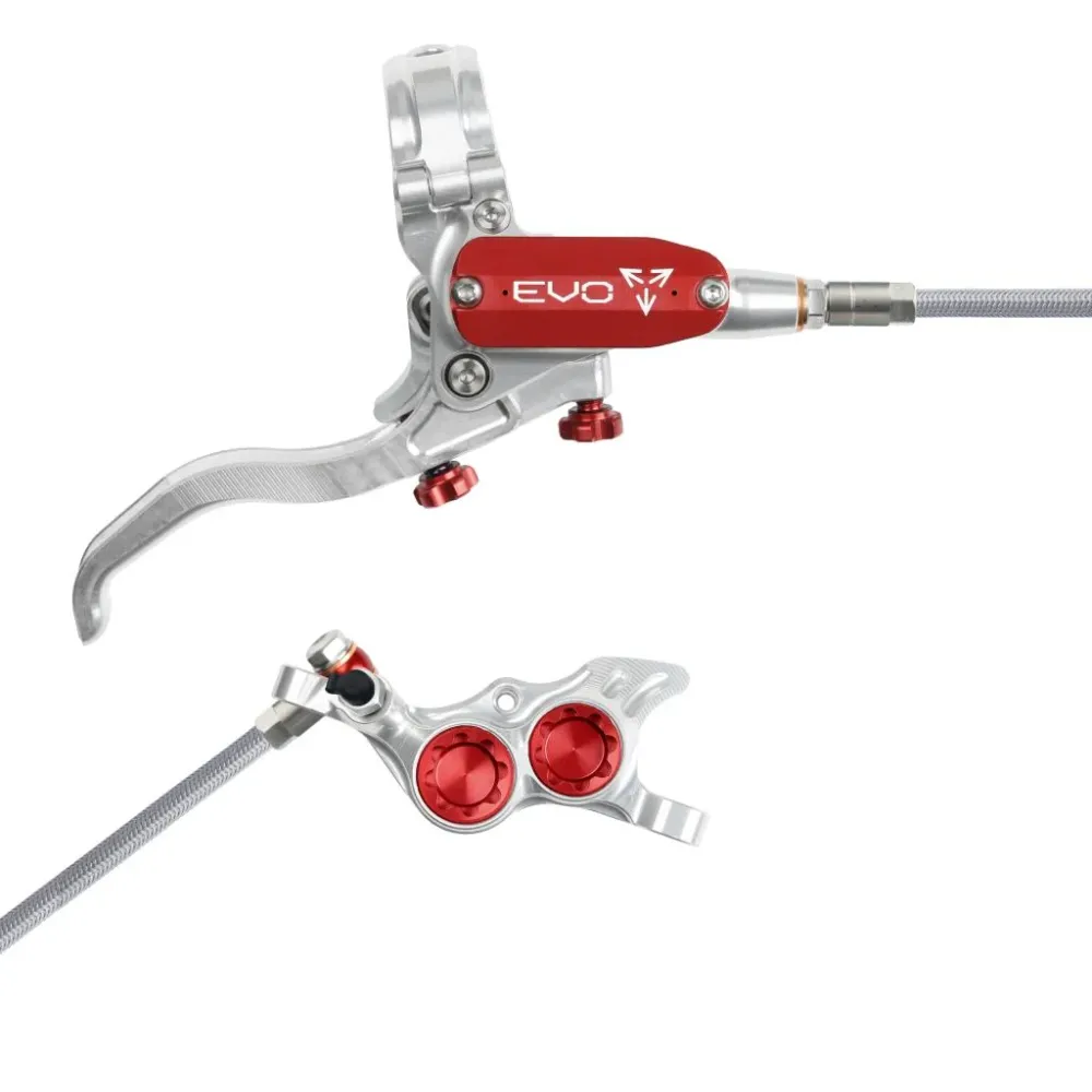 HOPE TECH 4 EVO TR4 Aviation zadní brzda stříbrná/červená