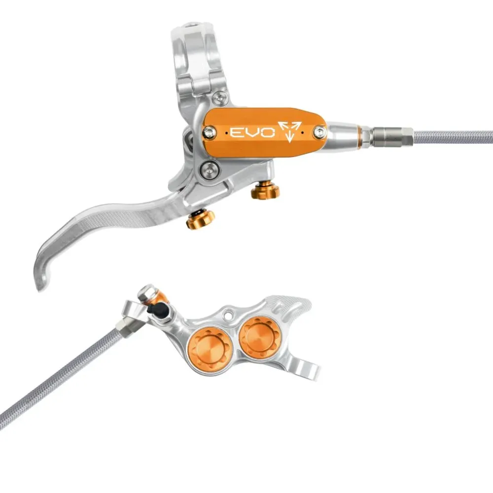 HOPE TECH 4 EVO TR4 Aviation zadní brzda stříbrná/oranžová
