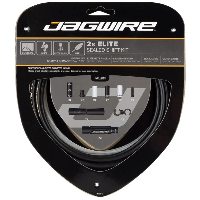 JAGWIRE 2x ELITE SEALED černá sada lanka hadice přehazovačky