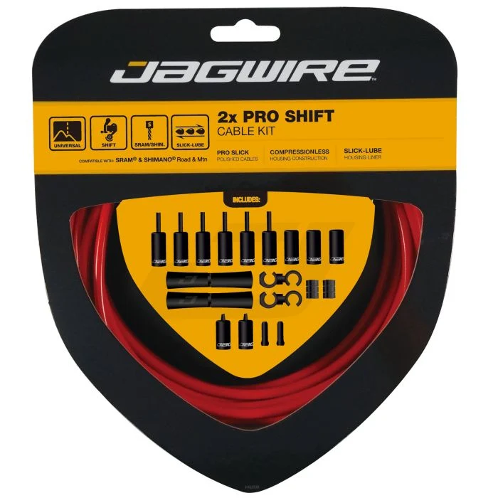 JAGWIRE ROAD AND MOUNTAIN PRO Sada lanka pouzdra přehazovačky červená