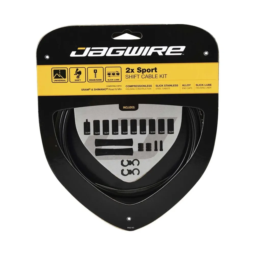 JAGWIRE SPORT SHIFT 2X černá sada lanka hadice přehazovačky