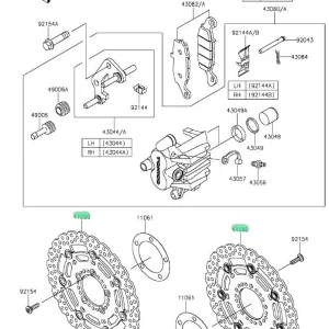 Kawasaki Přední brzdový kotouč ER-6 N / F